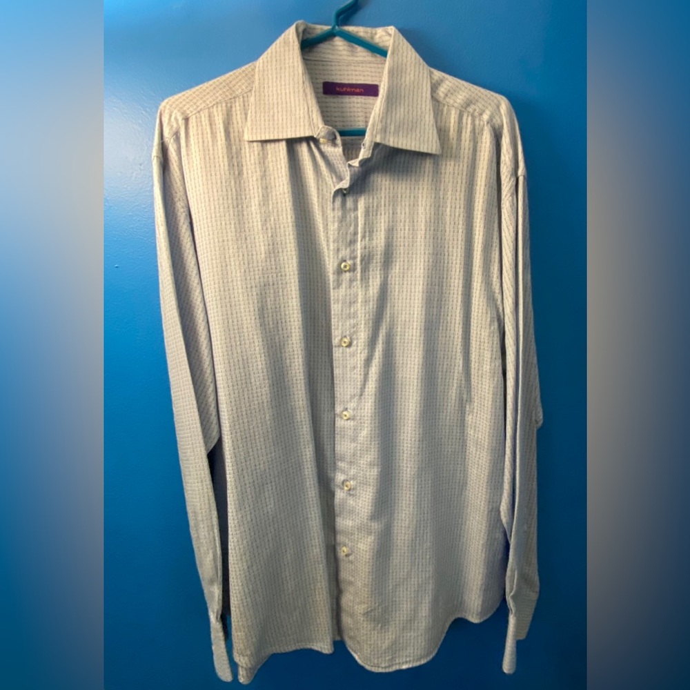 Kuhlman extra large 44 blue dress shirt button up button down